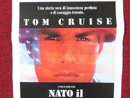 BORN ON THE FOURTH OF JULY ITALIAN LOCANDINA POSTER TOM CRUISE OLIVER STONE 1989 Rendezvous Cinema Movie posters