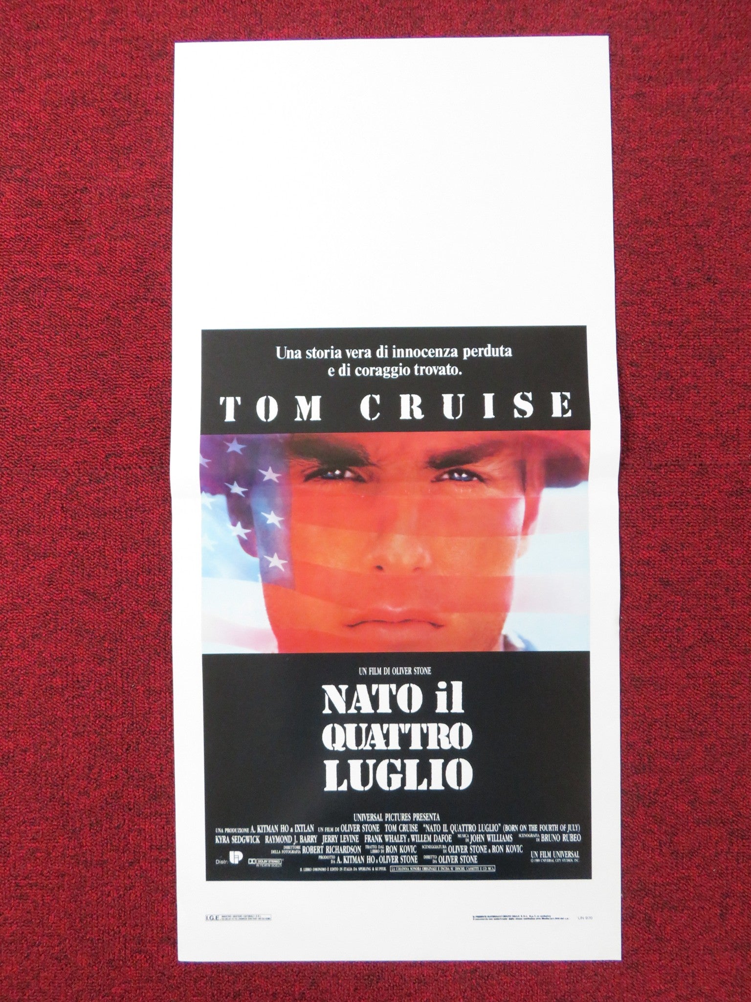 BORN ON THE FOURTH OF JULY ITALIAN LOCANDINA POSTER TOM CRUISE OLIVER STONE 1989 Rendezvous Cinema Movie posters