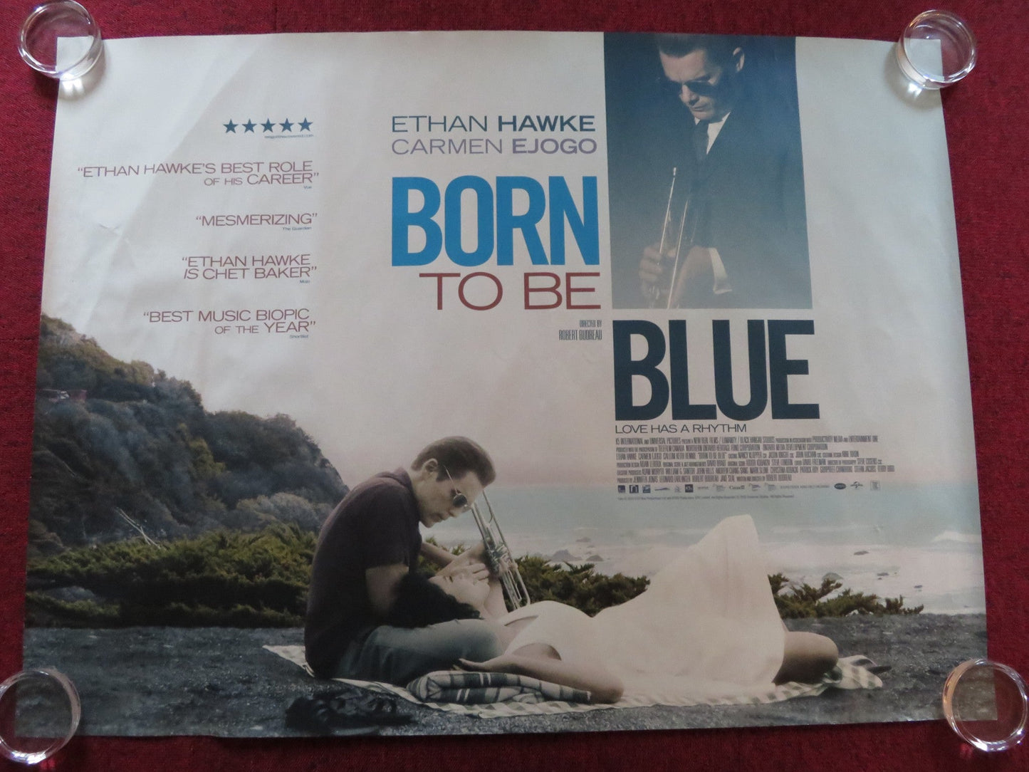 BORN TO BE BLUE UK QUAD (30"x 40") ROLLED POSTER ETHAN HAWKE CARMEN EJOGO 2015 Rendezvous Cinema Movie posters