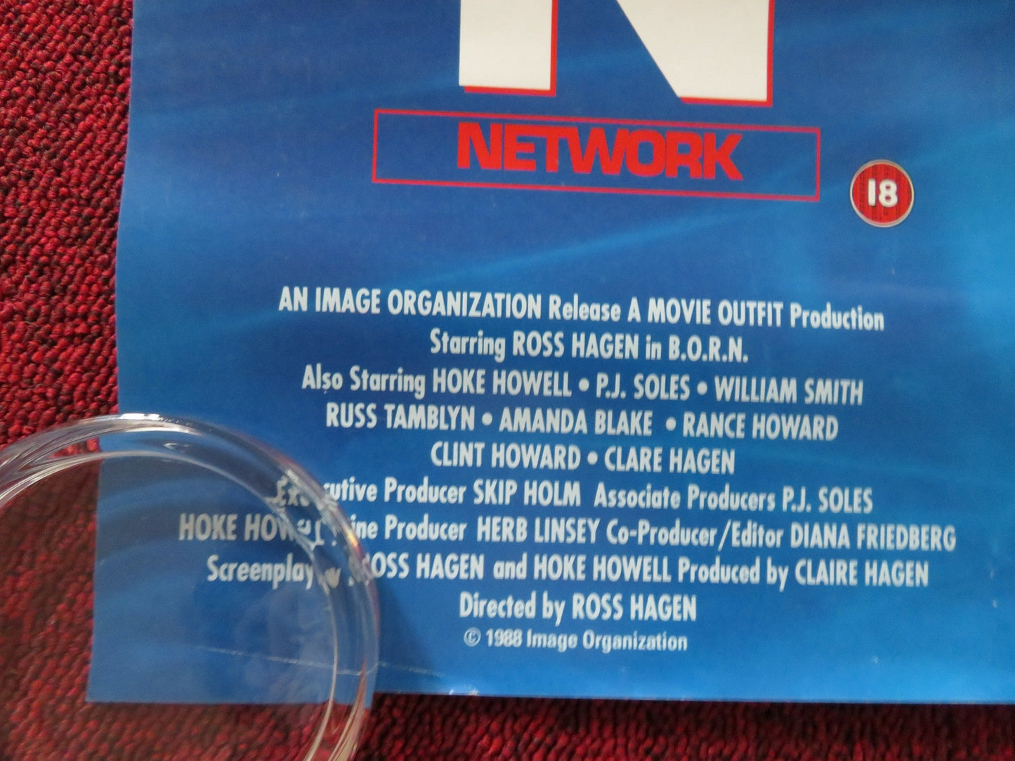 B.O.R.N VHS VIDEO POSTER ROSS HAGEN HOKE HOWELL 1989 Rendezvous Cinema Movie posters