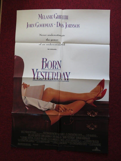 BORN YESTERDAY FOLDED US ONE SHEET POSTER MELANIE GRIFFITH JOHN GOODMAN 1993 Rendezvous Cinema Movie posters