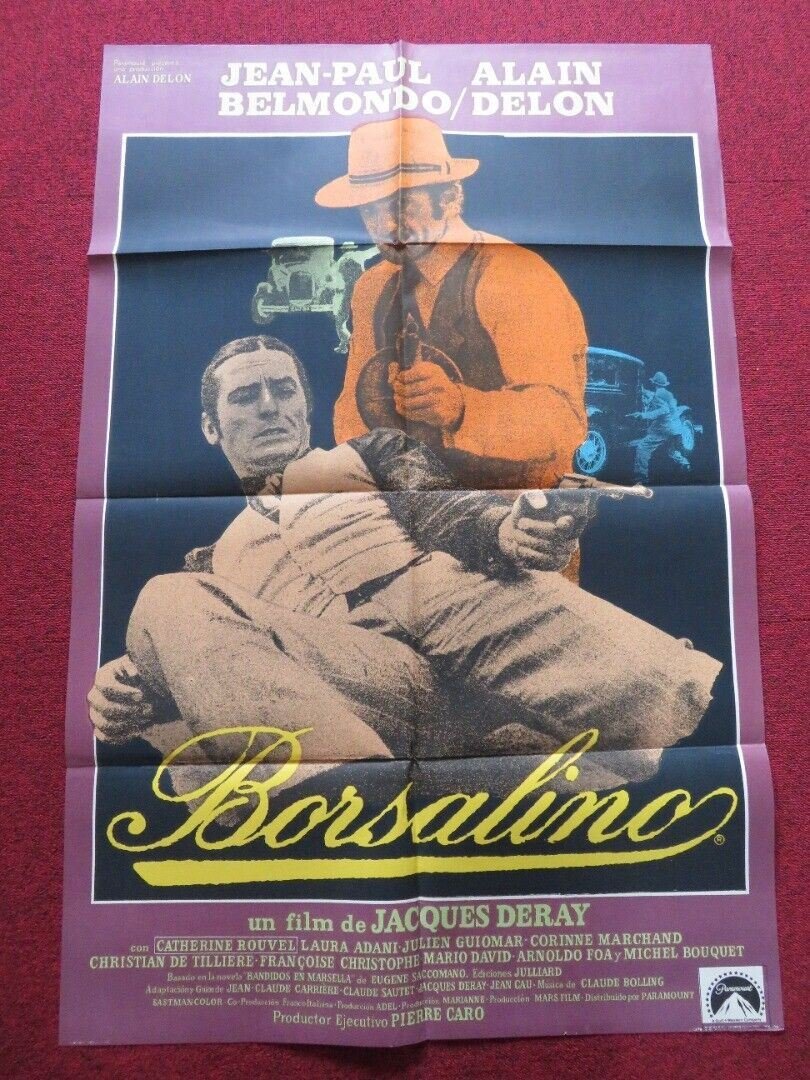 BORSALINO FOLDED ARGENTINA ONE SHEET POSTER ALAIN DELON JEAN-PAUL BELMONDO - Rendezvous Cinema