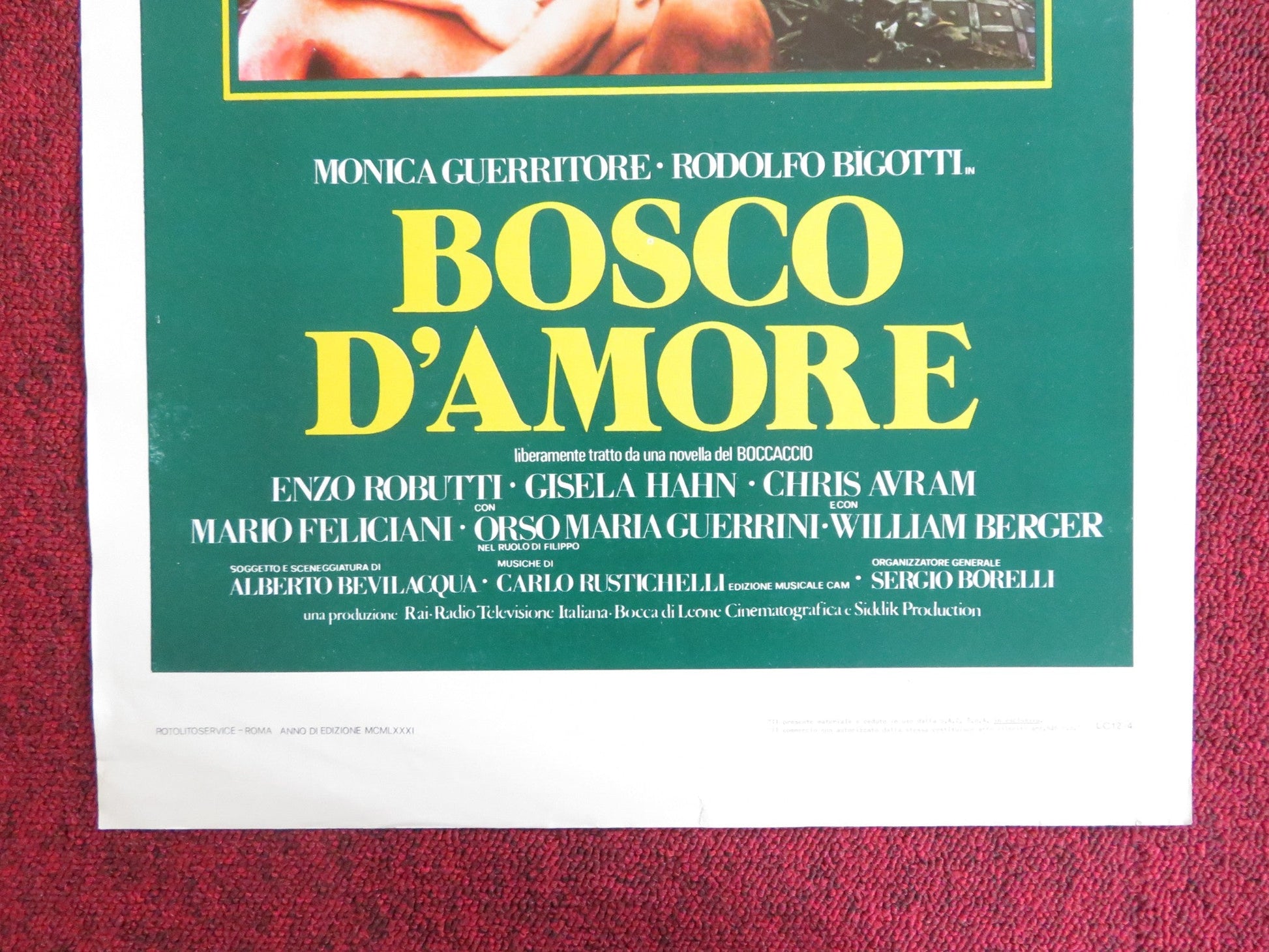 BOSCO D'AMORE ITALIAN LOCANDINA POSTER MONICA GUERRITORE RODOLFO BIGOTTI 1981 Rendezvous Cinema Movie posters