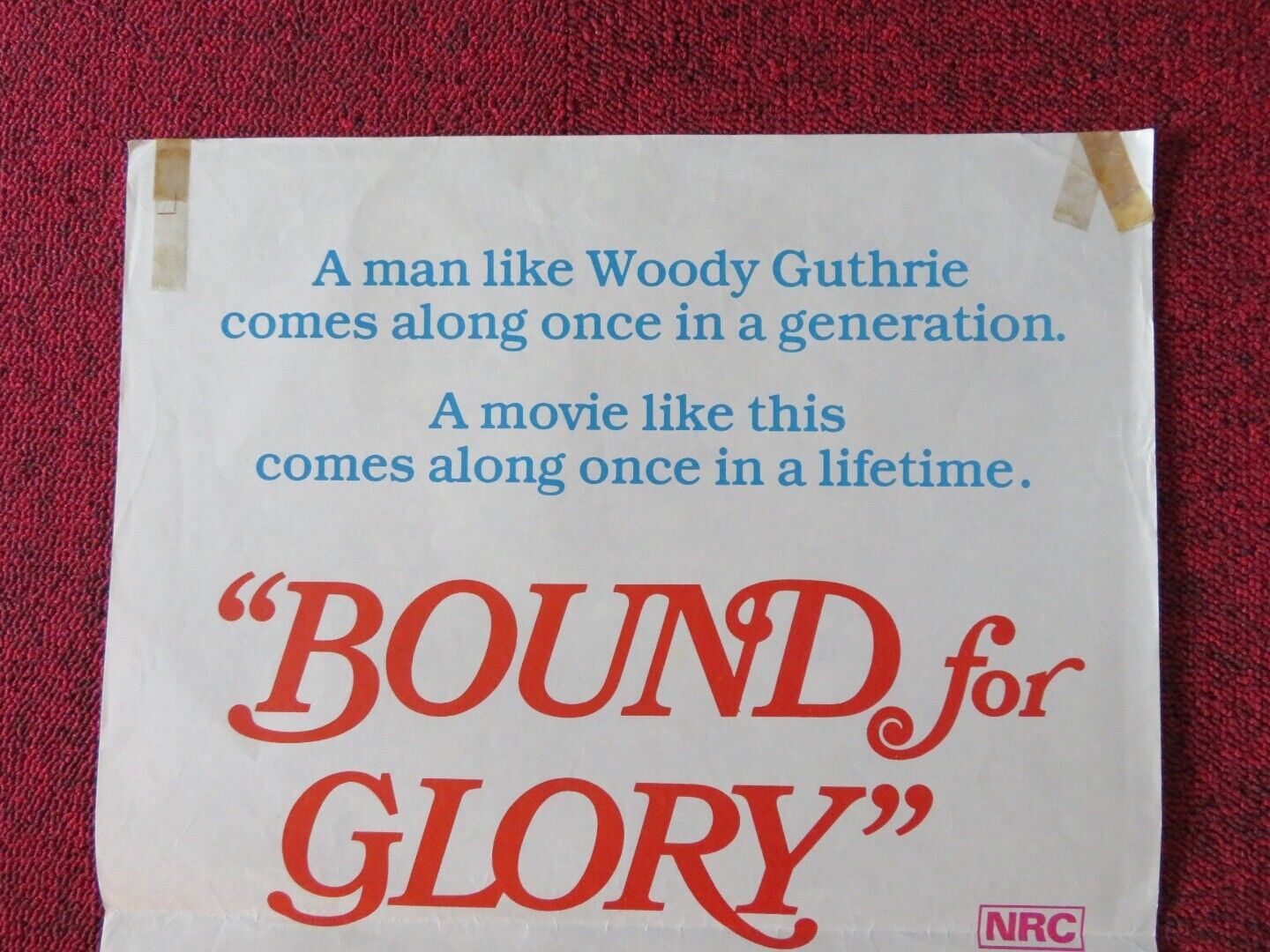BOUND FOR GLORY FOLDED AUSTRALIAN DAYBILL POSTER DAVID CARRADINE RONNY COX 1976 Movie posters