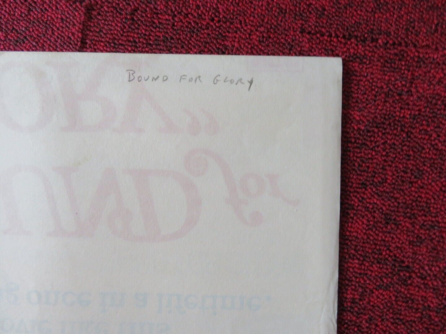 BOUND FOR GLORY FOLDED AUSTRALIAN DAYBILL POSTER DAVID CARRADINE RONNY COX 1976 Movie posters