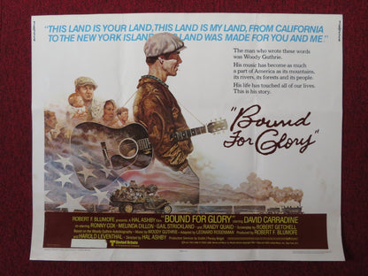 BOUND FOR GLORY US HALF SHEET (22"x 28") POSTER DAVID CARRADINE RONNY COX 1976 Rendezvous Cinema Movie posters