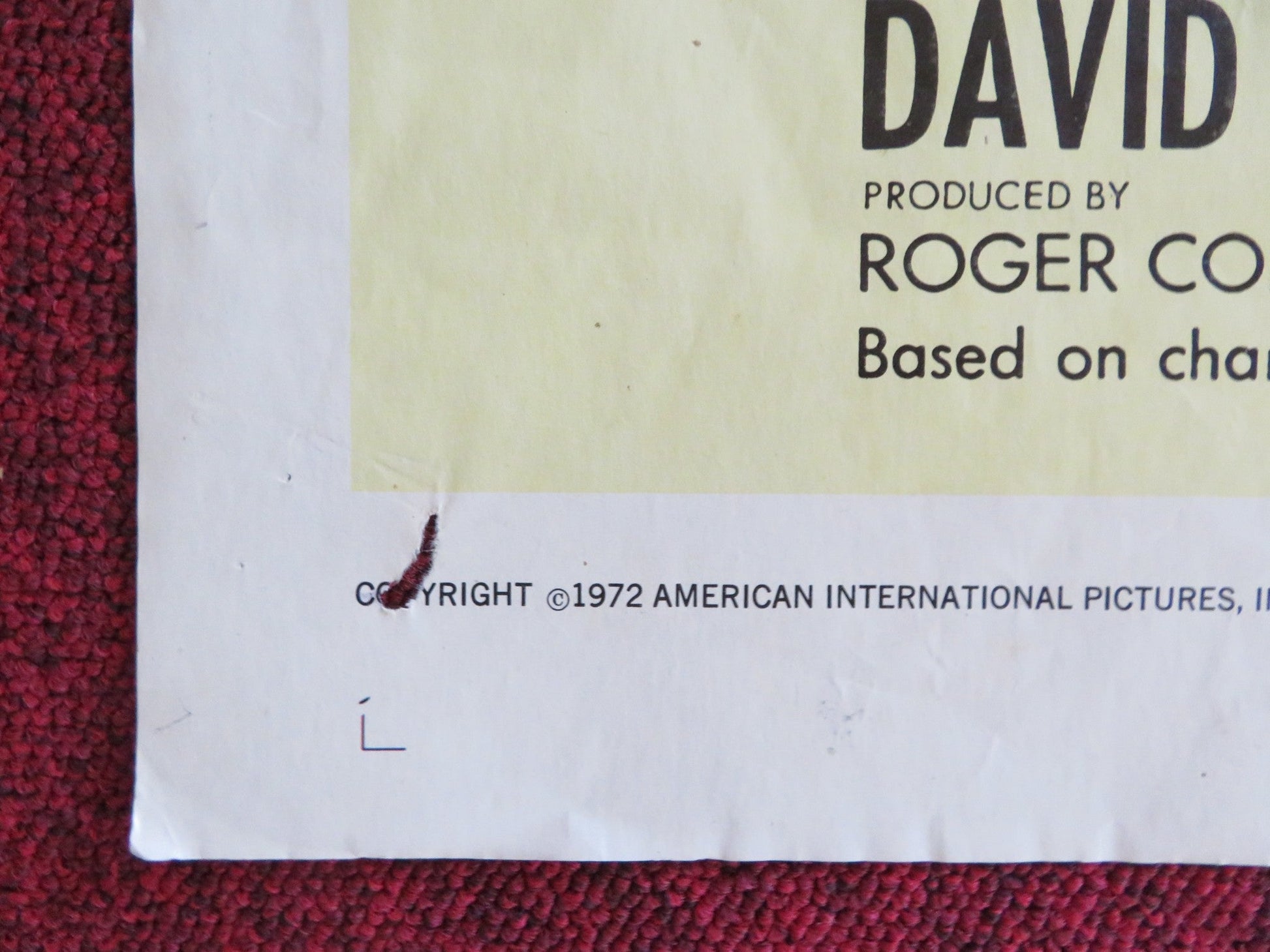 BOXCAR BERTHA FOLDED US ONE SHEET POSTER MARTIN SCORSESE BARBARA HERSHEY 1972 Rendezvous Cinema Movie posters