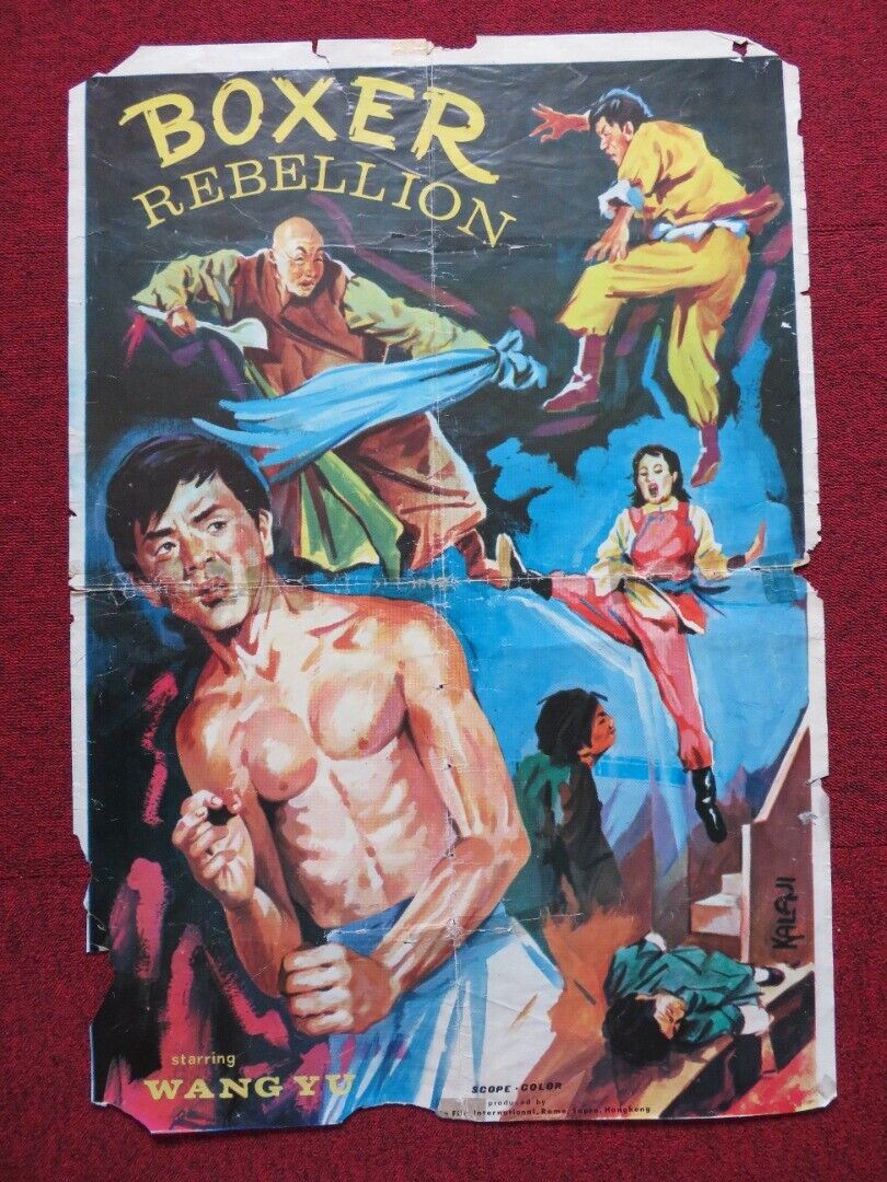 BOXER REBELLION ITALIAN FOGLIO ROLLED POSTER KUNG FU WANG YU 1976 Movie posters