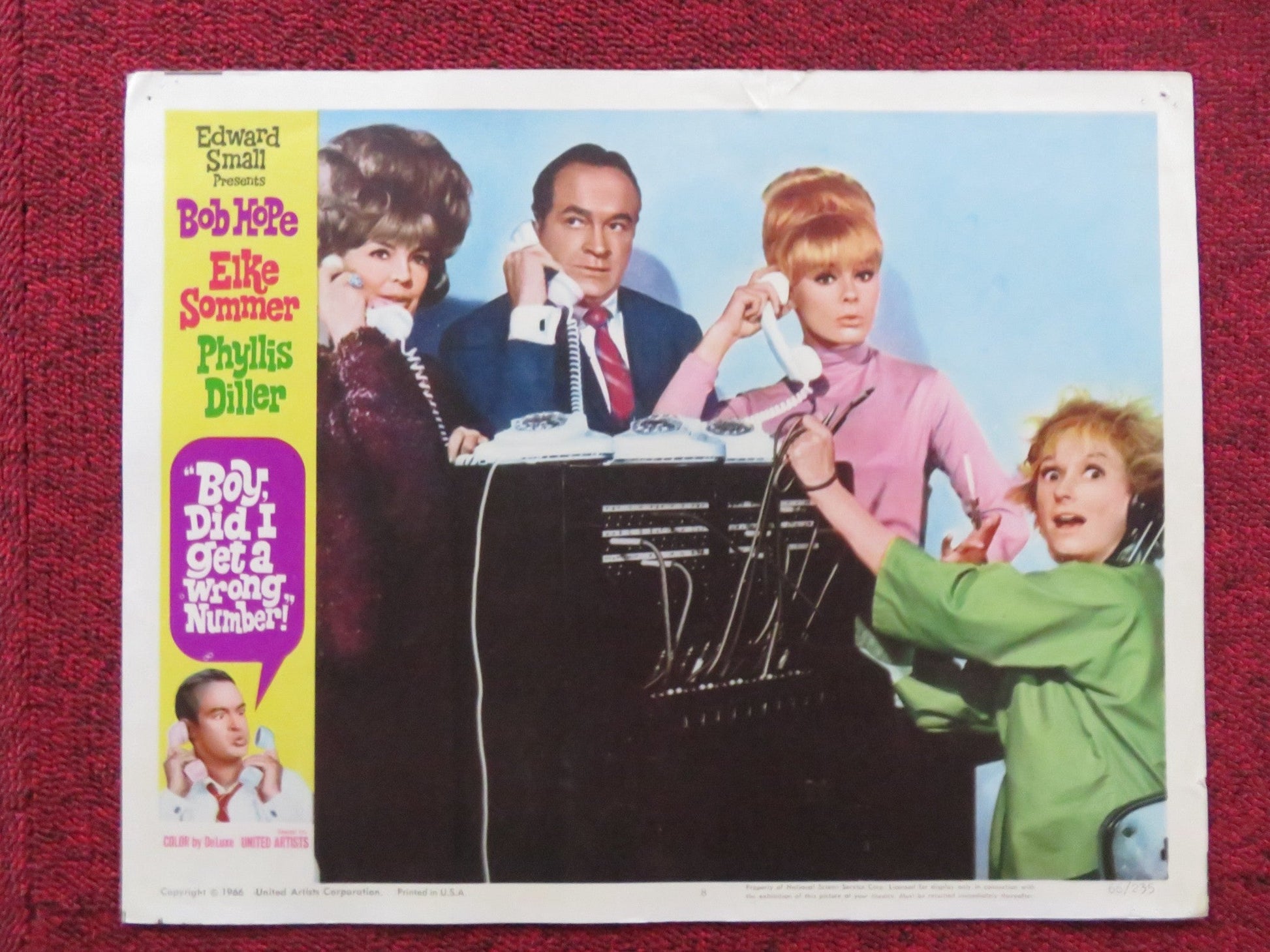 BOY, DID I GET A WRONG NUMBER US LOBBY CARD SET BOB HOPE ELKE SOMMER 1966 Rendezvous Cinema Movie posters