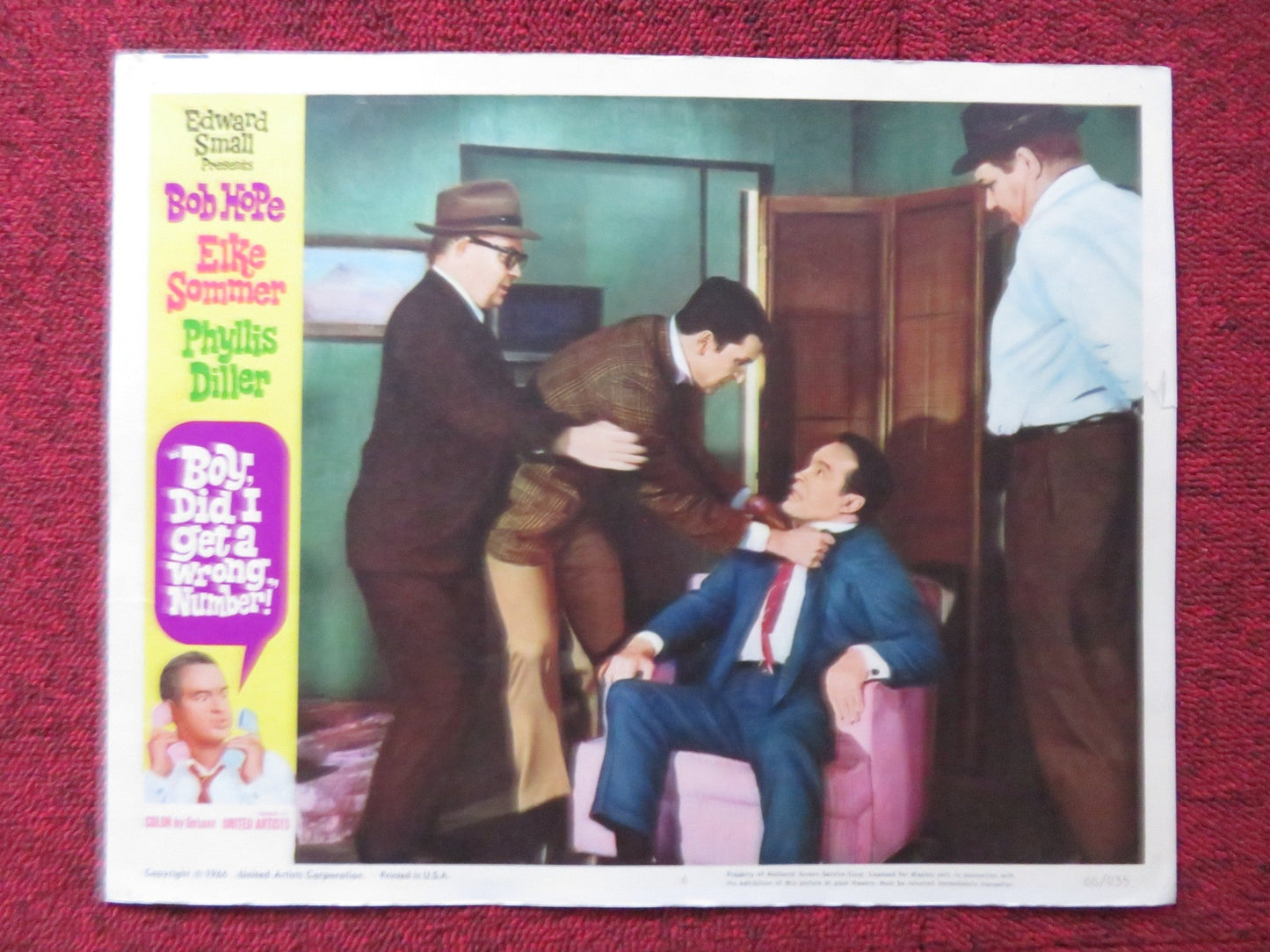 BOY, DID I GET A WRONG NUMBER US LOBBY CARD SET BOB HOPE ELKE SOMMER 1966 Rendezvous Cinema Movie posters