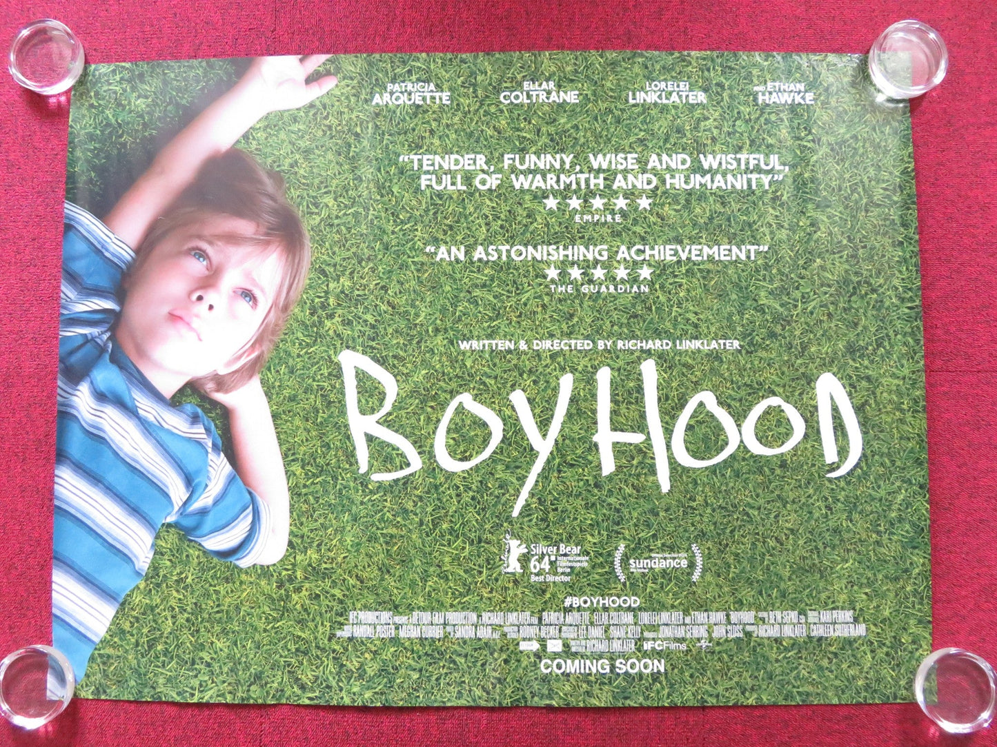 BOYHOOD UK QUAD (30"x 40") ROLLED POSTER ELLAR COLTRANE PATRICIA ARQUETTE 2014 Rendezvous Cinema Movie posters