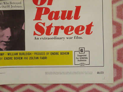 BOYS OF PAUL STREET US ONE SHEET POSTER ANTHONY KEMP WILLIAM BURLEIGH 1969 Movie posters