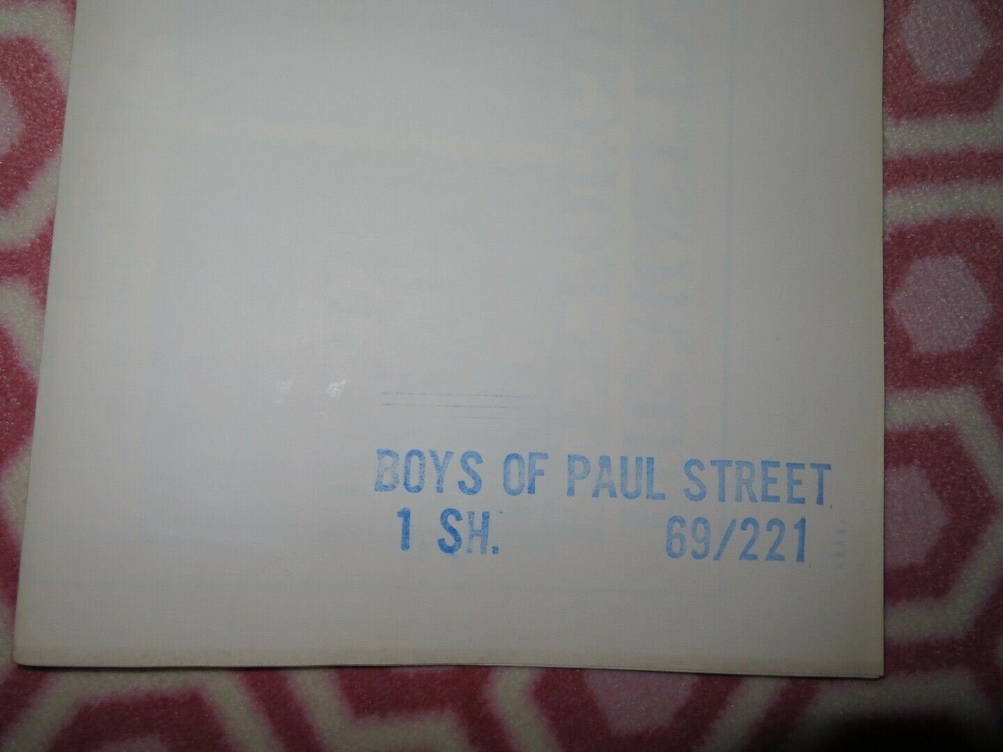 BOYS OF PAUL STREET US ONE SHEET POSTER ANTHONY KEMP WILLIAM BURLEIGH 1969 Movie posters