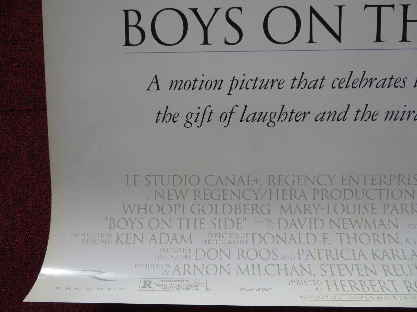 BOYS ON THE SIDE US ONE SHEET ROLLED POSTER DREW BARRYMORE WHOOPI GOLDBERG 1995 Movie posters