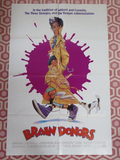 BRAIN DONORS FOLDED US ONE SHEET POSTER JOHN TURT TUURO BOB NELSON 1992 Movie posters