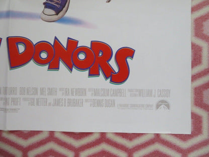 BRAIN DONORS FOLDED US ONE SHEET POSTER JOHN TURT TUURO BOB NELSON 1992 Movie posters