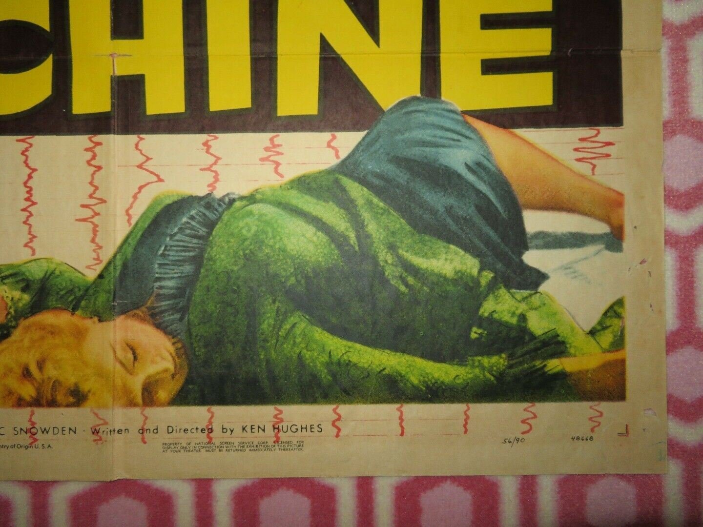 BRAIN MACHINE US ONE SHEET POSTER PATRICK BARR ELIZABETH ALLAN 1955 Rendezvous Cinema Movie posters