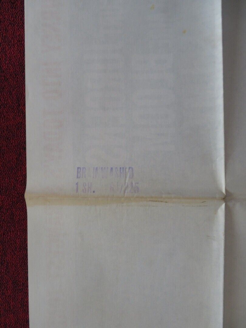 BRAINWASHED FOLDED US ONE SHEET POSTER CURT JURGENS CLAIRE BLOOM 1960 Movie posters