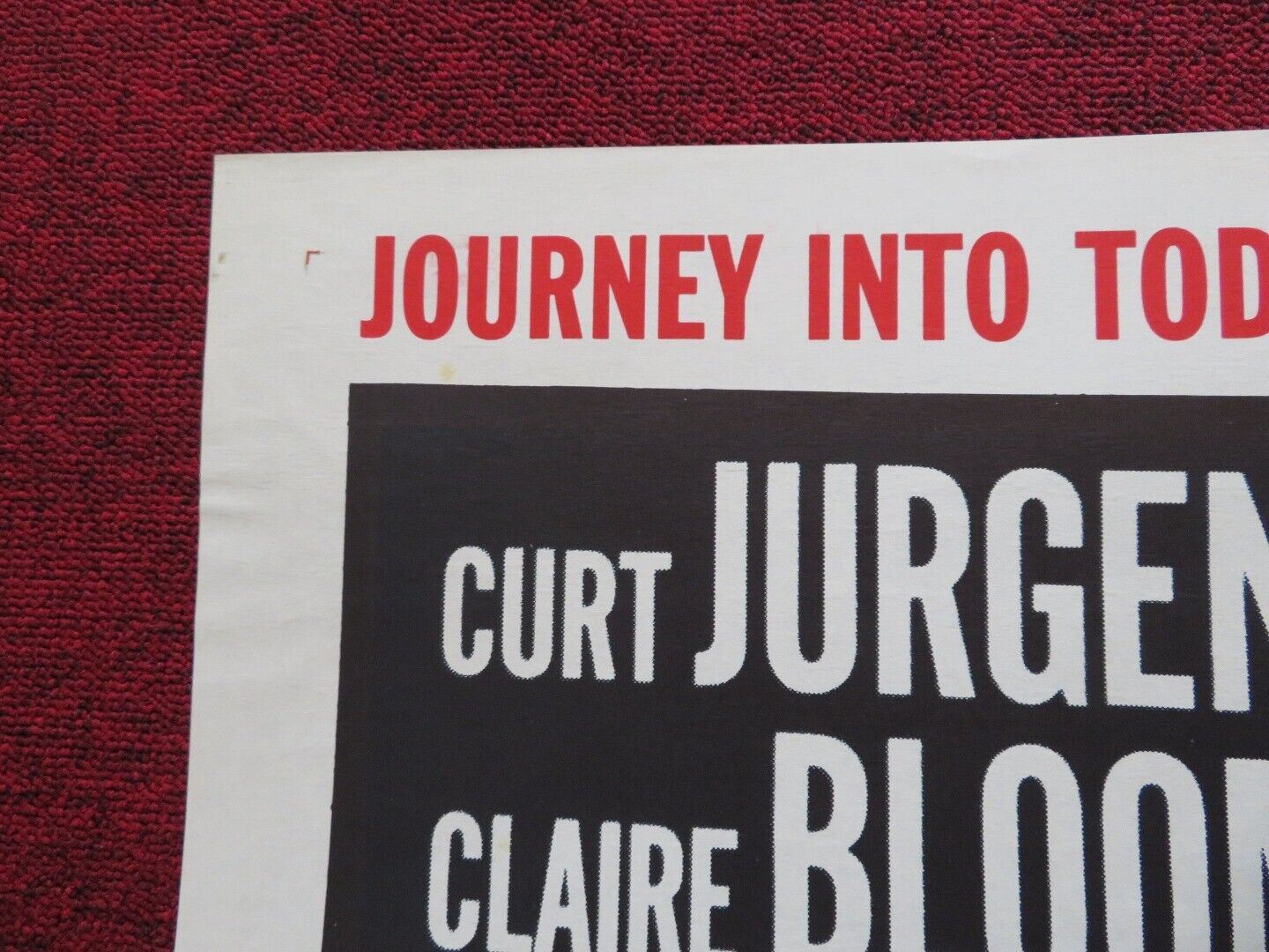 BRAINWASHED FOLDED US ONE SHEET POSTER CURT JURGENS CLAIRE BLOOM 1960 Movie posters