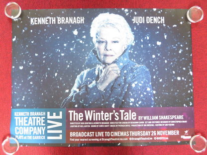 BRANAGH THEATRE LIVE: THE WINTER'S TALE UK QUAD (30"x 40") ROLLED POSTER 2015 Rendezvous Cinema Movie posters