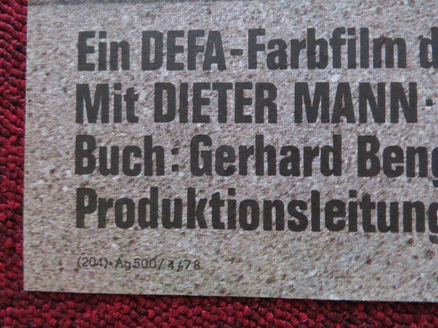 BRAND STELLEN / Scenes of Fires GERMAN A1 (33"x 23") POSTER DIETER MANN 1978 - Rendezvous Cinema