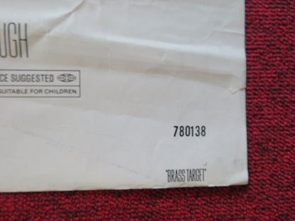 BRASS TARGET FOLDED US ONE SHEET POSTER SOPHIA LOREN JOHN CASSAVETES 1978 Movie posters