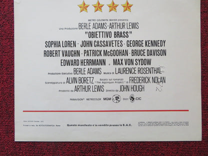 BRASS TARGET ITALIAN LOCANDINA POSTER SOPHIA LOREN JOHN CASSAVETES 1978 Rendezvous Cinema Movie posters