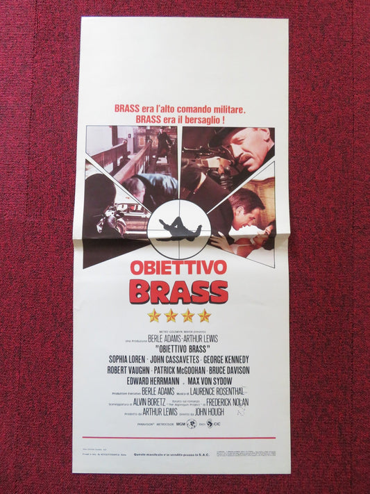 BRASS TARGET ITALIAN LOCANDINA POSTER SOPHIA LOREN JOHN CASSAVETES 1978 Rendezvous Cinema Movie posters