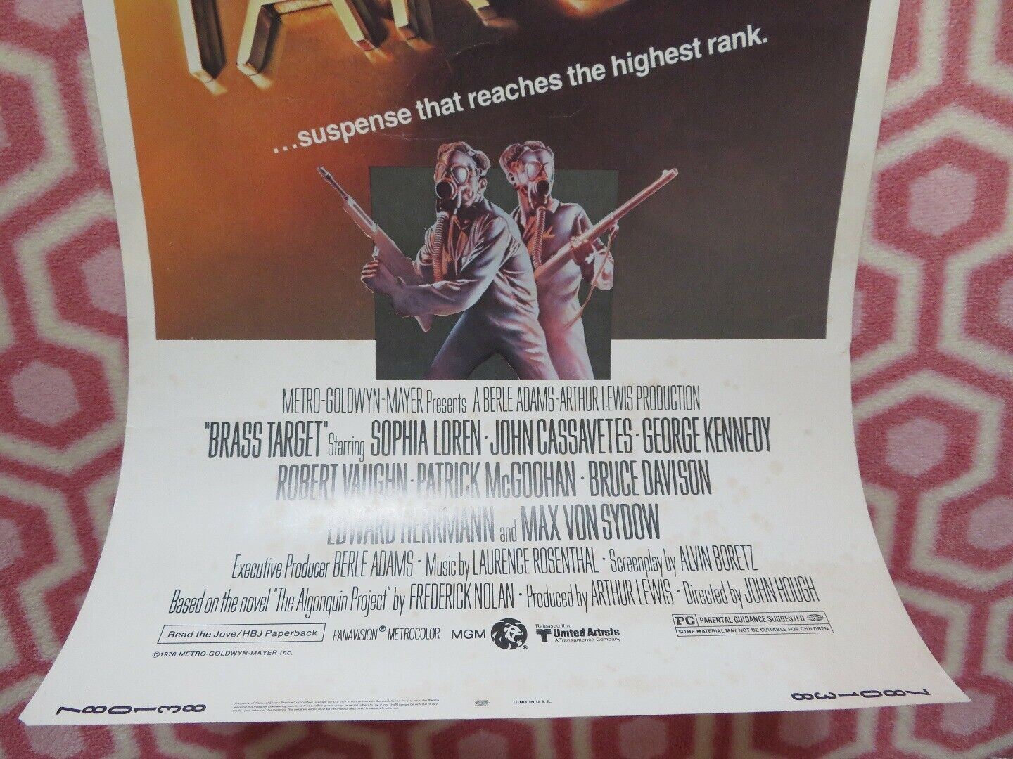 BRASS TARGET US INSERT (14"x 36") POSTER SOPHIA LOREN GEORGE KENNEDY 1978 Movie posters