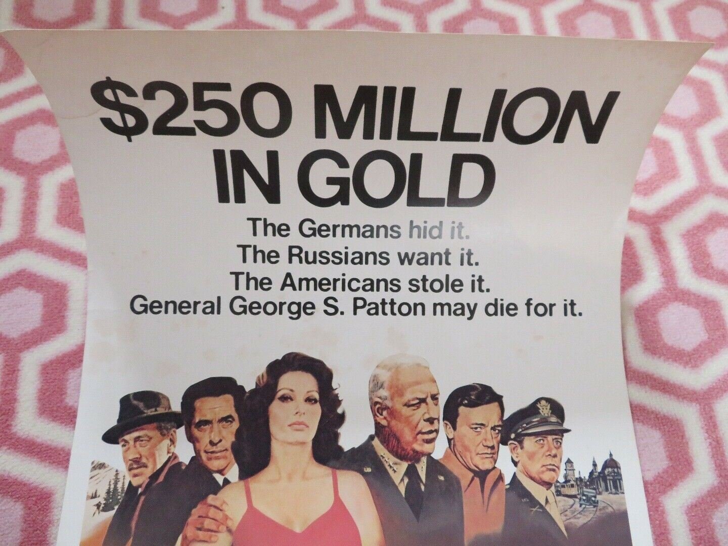 BRASS TARGET US INSERT (14"x 36") POSTER SOPHIA LOREN GEORGE KENNEDY 1978 Movie posters