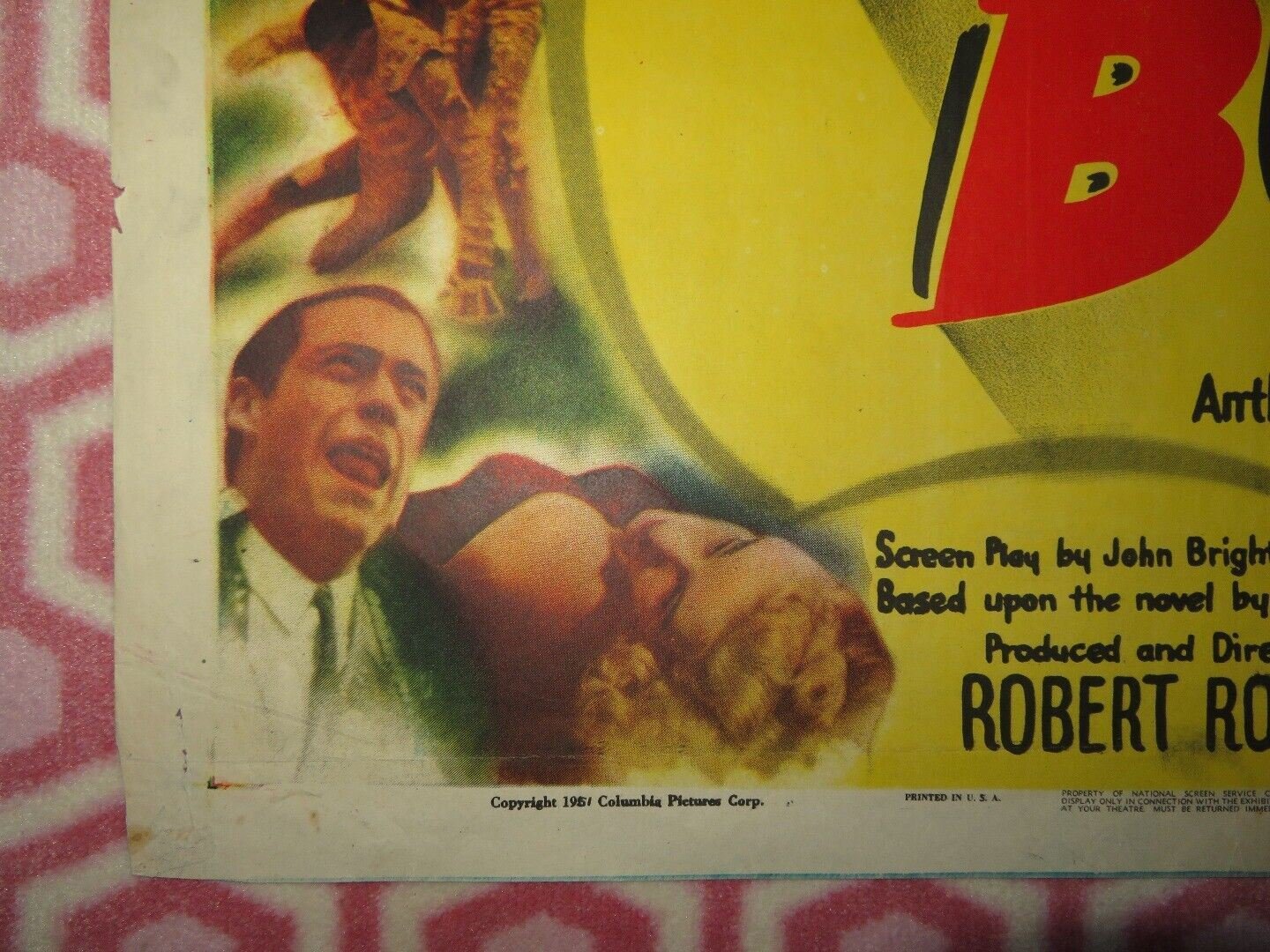BRAVE BULLS FOLDED US ONE SHEET POSTER MEL FERRER ANTHONY QUINN 1951 Movie posters