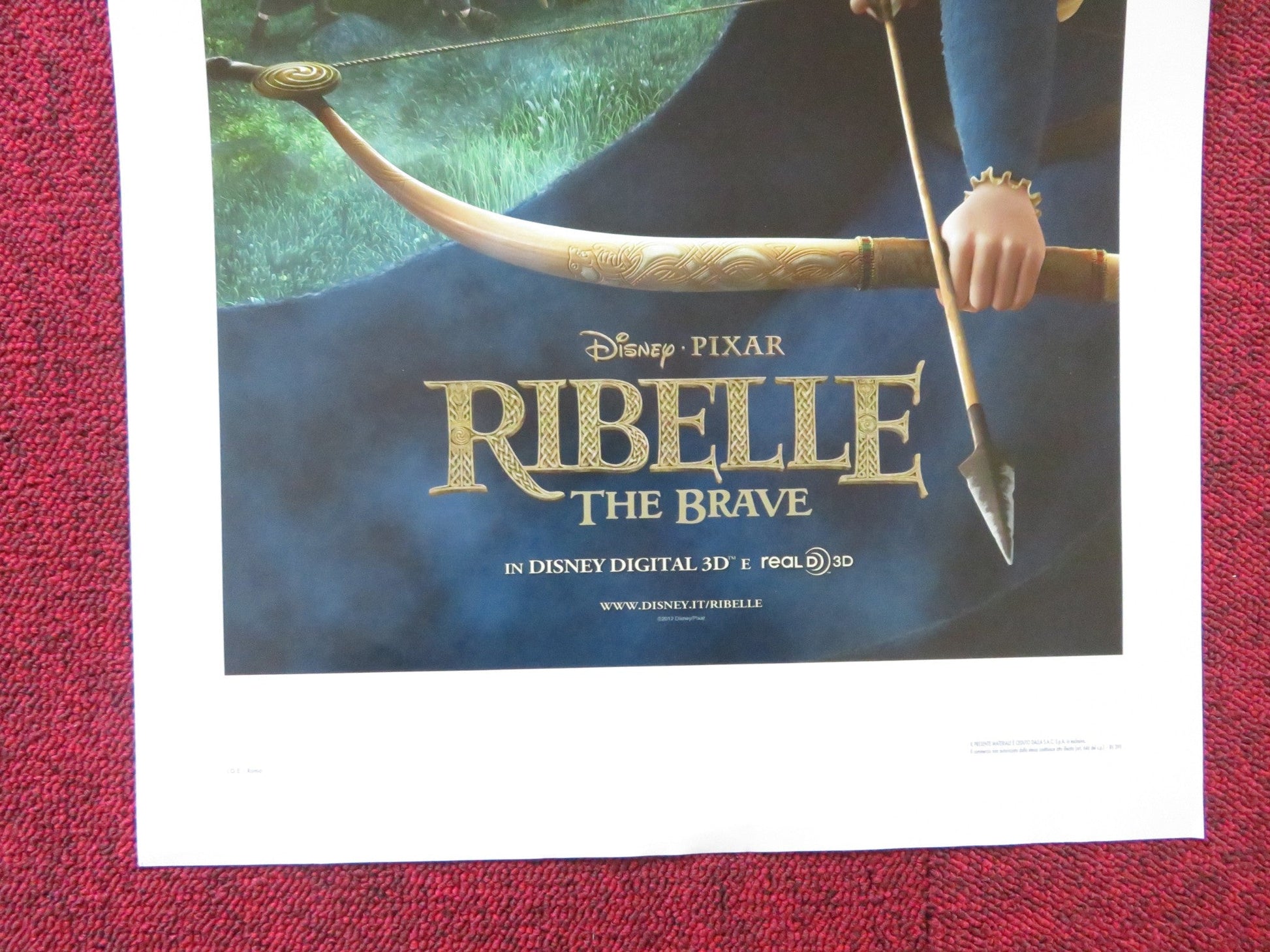 BRAVE ITALIAN LOCANDINA POSTER DISNEY KELLY MACDONALD BILLY CONNOLLY 2012 Rendezvous Cinema Movie posters