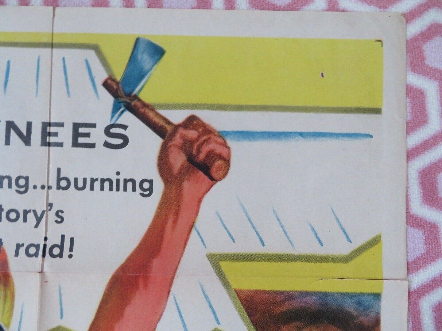 BRAVE WARRIOR FOLDED US ONE SHEET POSTER JON HALL CHRISTINE LARSON 1952 Movie posters