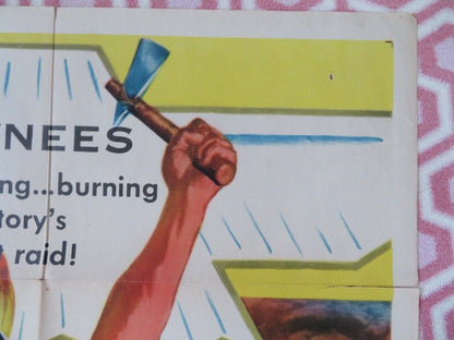 BRAVE WARRIOR FOLDED US ONE SHEET POSTER JON HALL CHRISTINE LARSON 1952 Movie posters