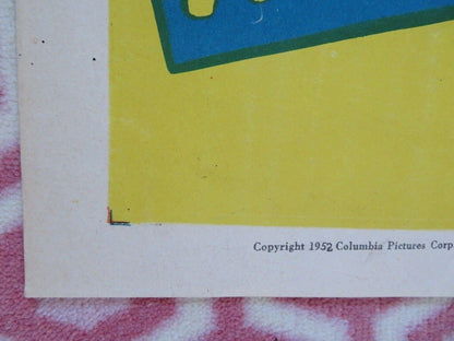 BRAVE WARRIOR FOLDED US ONE SHEET POSTER JON HALL CHRISTINE LARSON 1952 Movie posters