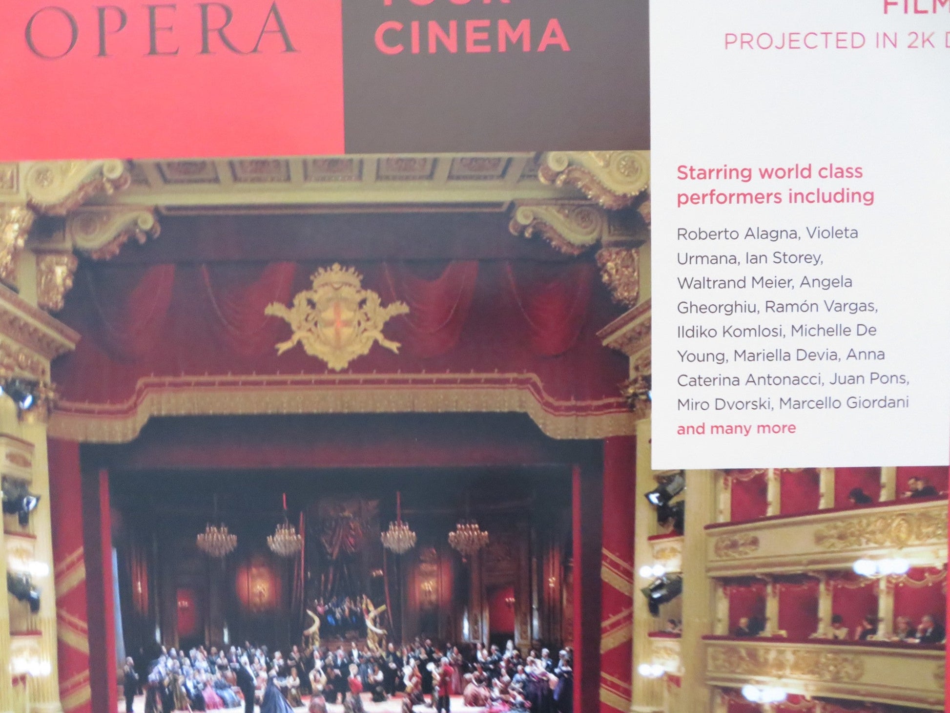 BRAVO! EXPERIENCE THE MAGIC OF OPERA ... UK QUAD (30"x 40") ROLLED POSTER 2008 Rendezvous Cinema Movie posters