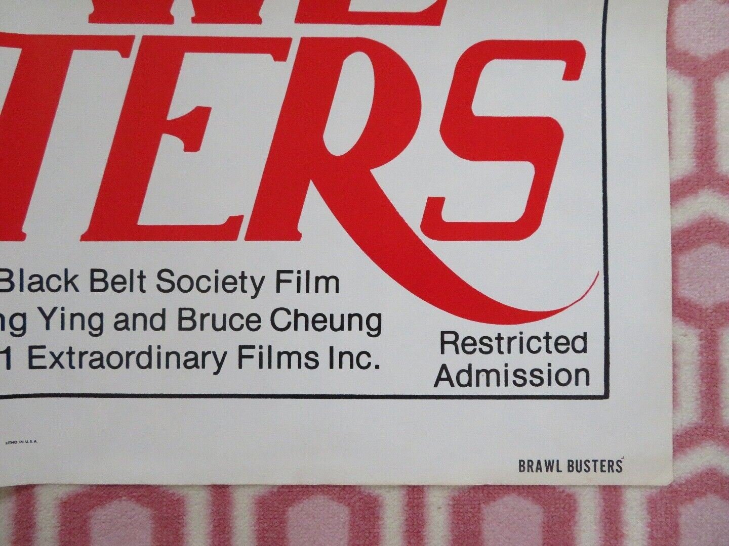 BRAWL BUSTERS KUNG FU US ONE SHEET POSTER BLACK JACK CHAN RICHARD KONG 1981 Movie posters