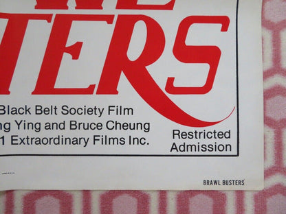 BRAWL BUSTERS KUNG FU US ONE SHEET POSTER BLACK JACK CHAN RICHARD KONG 1981 Movie posters