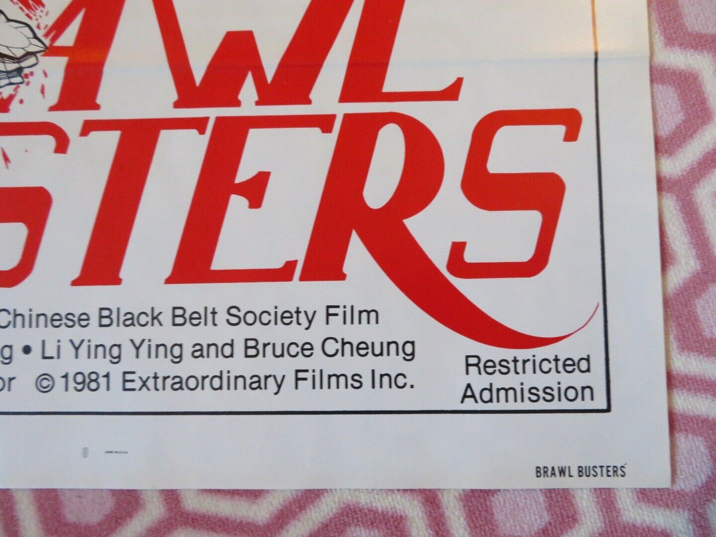 BRAWL BUSTERS US ROLLED POSTER BLACK JACK CHAN 1981/1978 Movie posters