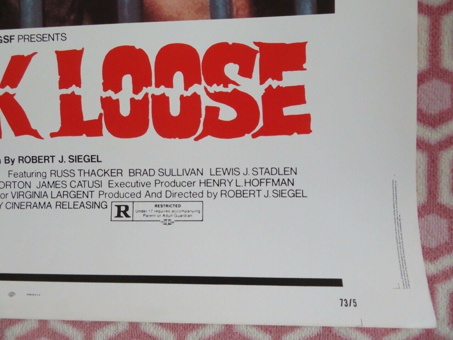 BREAK LOOSE / PARADES 30"x 40" ON CARD ROLLED POSTER RELEASE RUSS THACKER 1972 Movie posters
