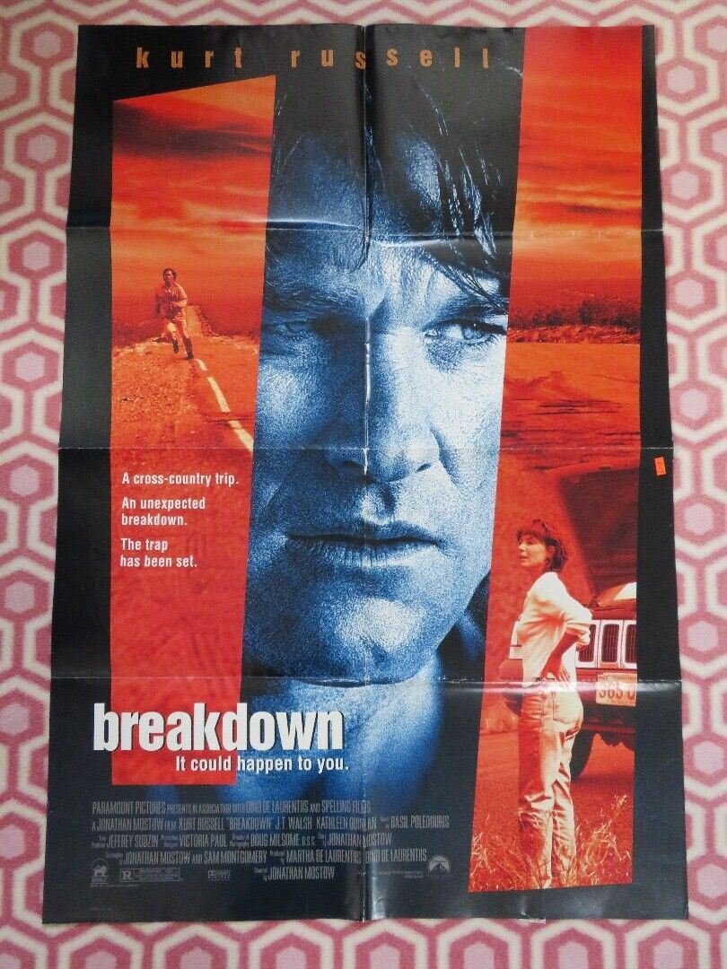BREAKDOWN FOLDED US ONE SHEET POSTER KURT RUSSELL J.T.WALSH 1997 Rendezvous Cinema Movie posters