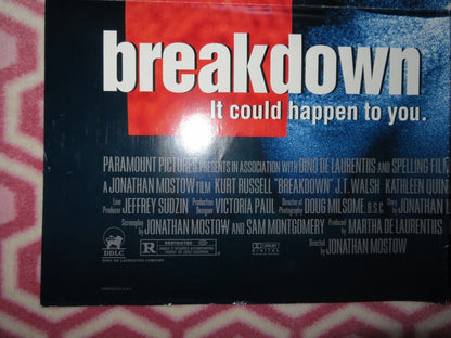 BREAKDOWN FOLDED US ONE SHEET POSTER KURT RUSSELL J.T.WALSH 1997 Rendezvous Cinema Movie posters