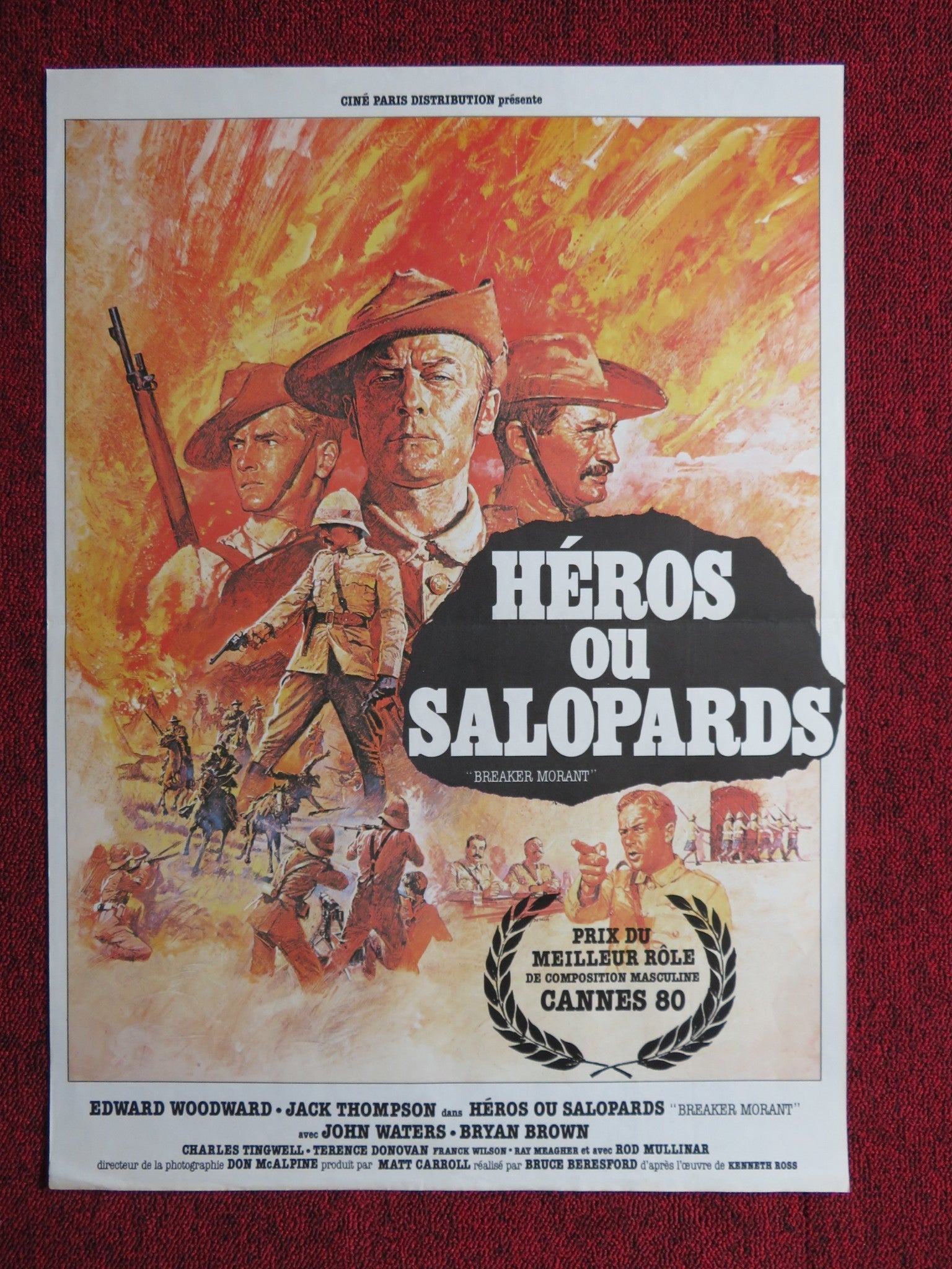 BREAKER MORANT FRENCH POSTER EDWARD WOODWARD JACK THOMPSON 1980 Rendezvous Cinema Movie posters