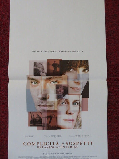 BREAKING AND ENTERING ITALIAN LOCANDINA (27.5"x13") POSTER JUDE LAW 2006 Movie posters