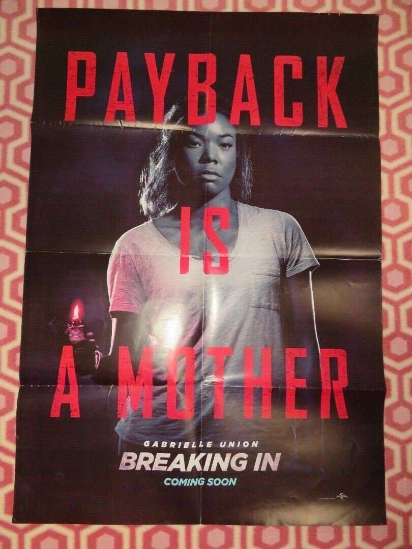 BREAKING IN US ONE SHEET POSTER GABRIELLE UNION 2018 Movie posters