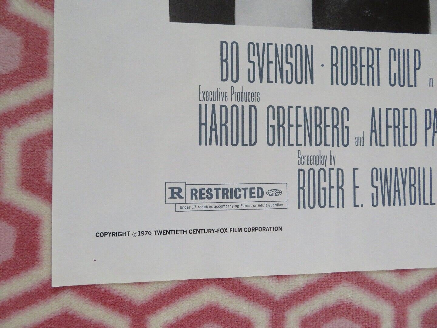 BREAKING POINT FOLDED US ONE SHEET POSTER BO SVENSON ROBERT CULP 1976 - Rendezvous Cinema