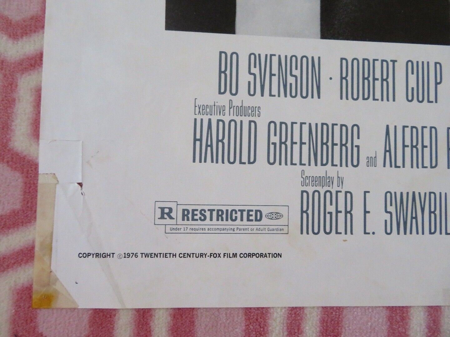 BREAKING POINT FOLDED US ONE SHEET POSTER BO SVENSON ROBERT CULP 1976 Movie posters