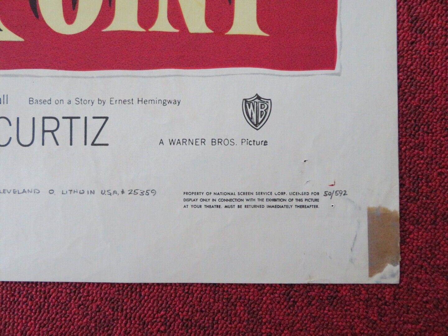 BREAKING POINT FOLDED US ONE SHEET POSTER MICHAEL CURTIZ 1950 - Rendezvous Cinema