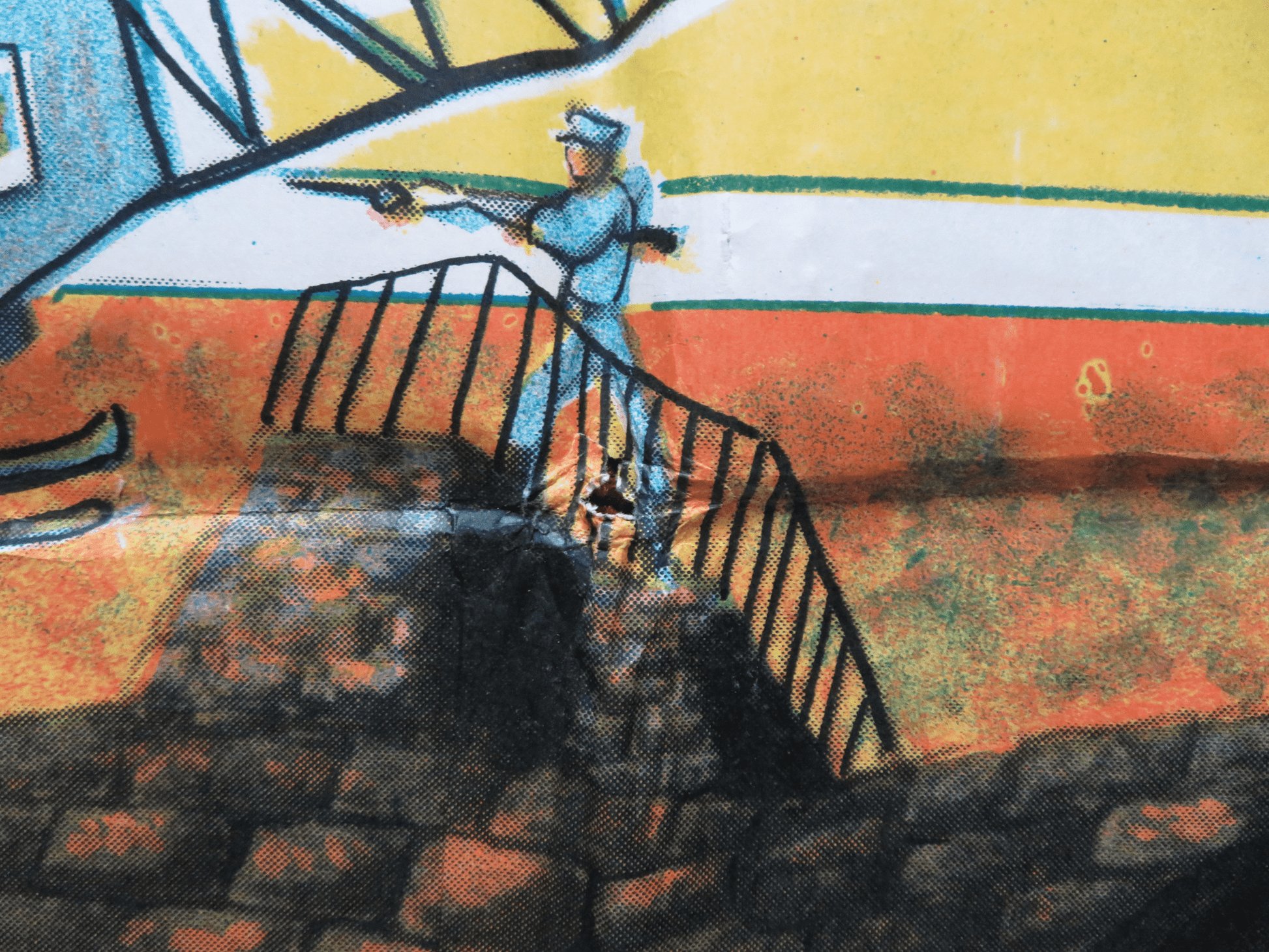 BREAKOUT FOLDED ARGENTINA ONE SHEET POSTER CHARLES BRONSON ROBERT DUVALL 1975 Rendezvous Cinema Movie posters