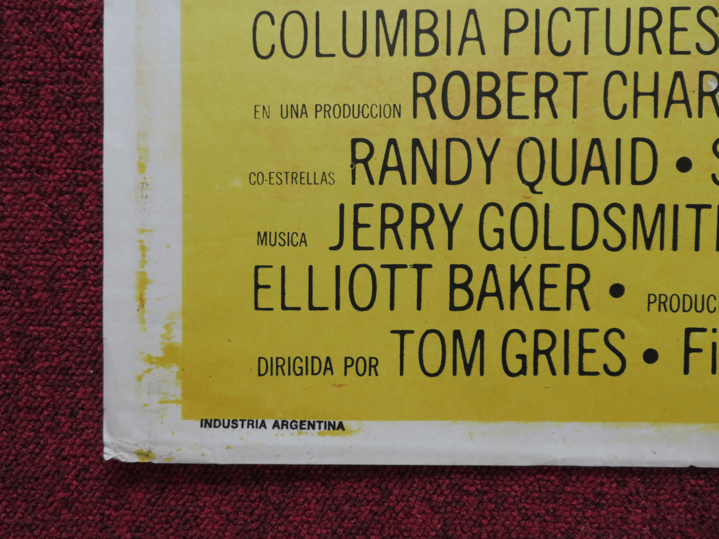 BREAKOUT FOLDED ARGENTINA ONE SHEET POSTER CHARLES BRONSON ROBERT DUVALL 1975 Rendezvous Cinema Movie posters